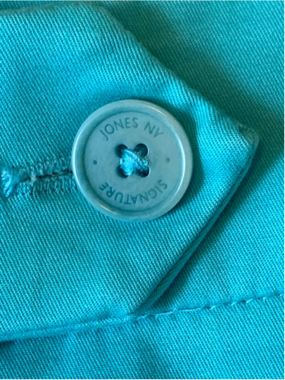 Jones New York Shorts 14 Turquoise Like New Stretch Bermuda - Picture 6 of 6